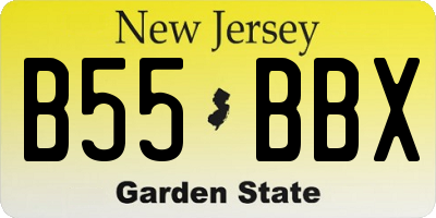 NJ license plate B55BBX