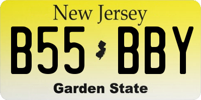 NJ license plate B55BBY