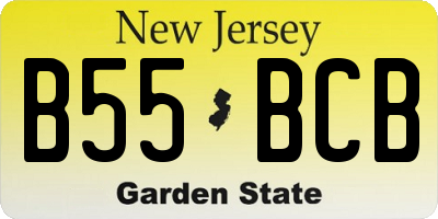 NJ license plate B55BCB