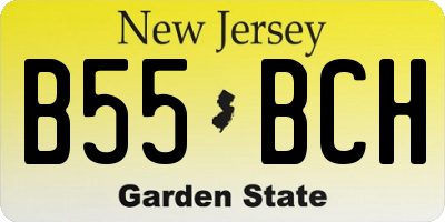 NJ license plate B55BCH