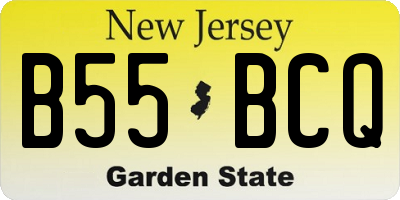 NJ license plate B55BCQ
