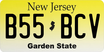 NJ license plate B55BCV