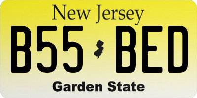 NJ license plate B55BED