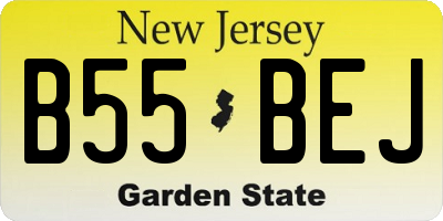 NJ license plate B55BEJ