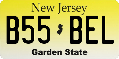 NJ license plate B55BEL