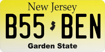 NJ license plate B55BEN