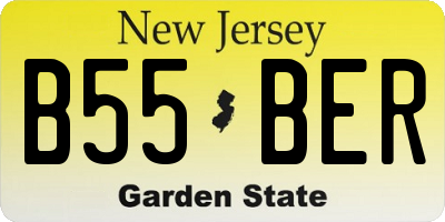 NJ license plate B55BER