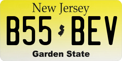 NJ license plate B55BEV
