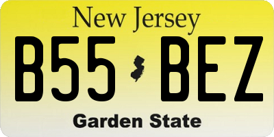 NJ license plate B55BEZ
