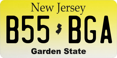 NJ license plate B55BGA