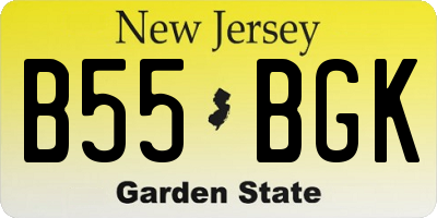 NJ license plate B55BGK