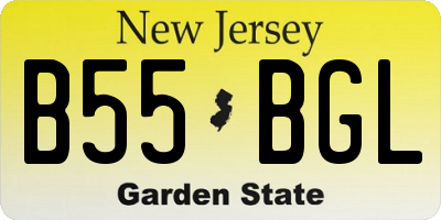 NJ license plate B55BGL