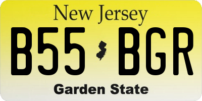 NJ license plate B55BGR