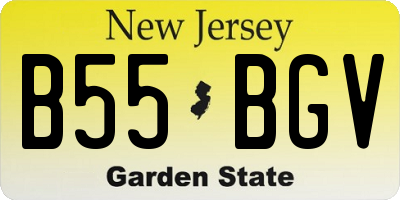 NJ license plate B55BGV