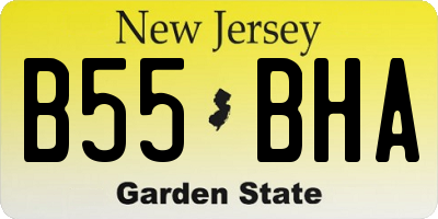NJ license plate B55BHA