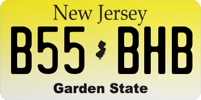 NJ license plate B55BHB