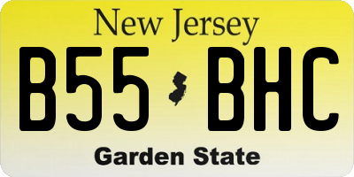 NJ license plate B55BHC