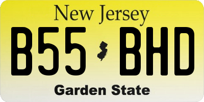NJ license plate B55BHD