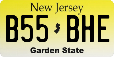 NJ license plate B55BHE