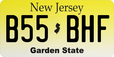 NJ license plate B55BHF