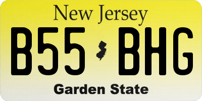 NJ license plate B55BHG