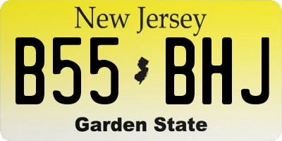NJ license plate B55BHJ