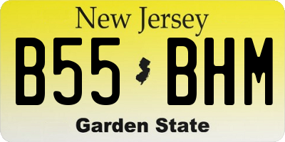 NJ license plate B55BHM