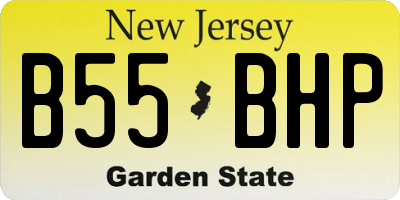 NJ license plate B55BHP