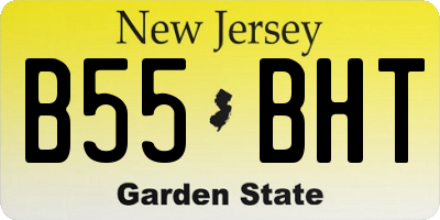 NJ license plate B55BHT