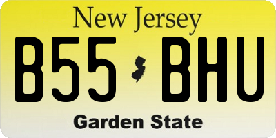 NJ license plate B55BHU