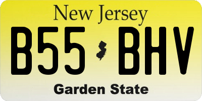 NJ license plate B55BHV