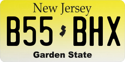 NJ license plate B55BHX