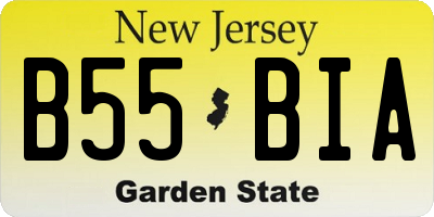 NJ license plate B55BIA
