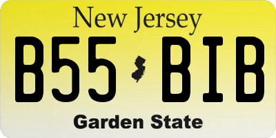 NJ license plate B55BIB