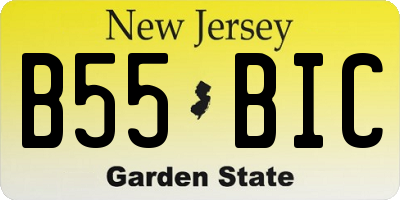 NJ license plate B55BIC