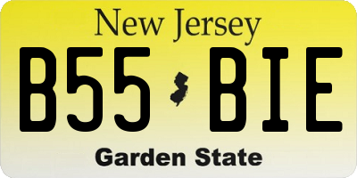 NJ license plate B55BIE