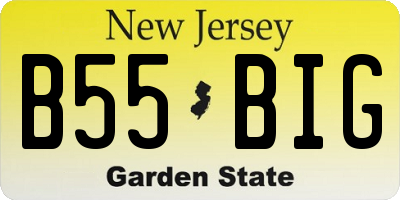 NJ license plate B55BIG