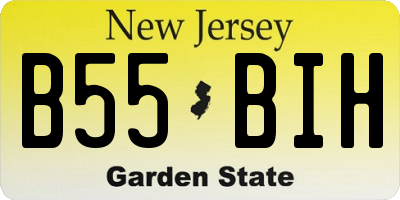 NJ license plate B55BIH