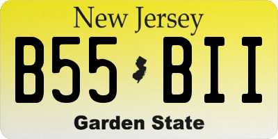 NJ license plate B55BII