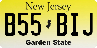 NJ license plate B55BIJ