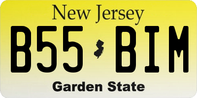 NJ license plate B55BIM