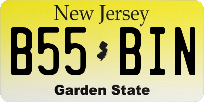 NJ license plate B55BIN