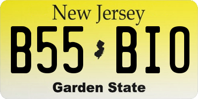 NJ license plate B55BIO