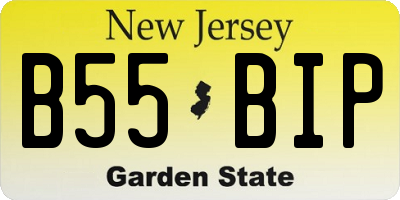 NJ license plate B55BIP