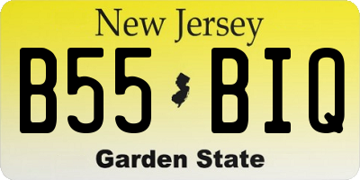 NJ license plate B55BIQ