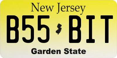 NJ license plate B55BIT