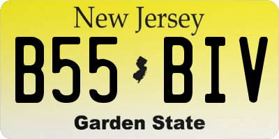 NJ license plate B55BIV