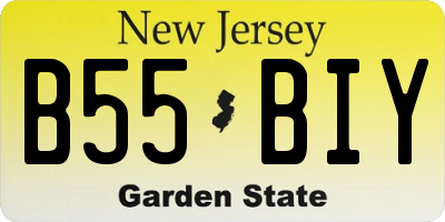 NJ license plate B55BIY