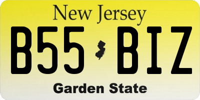 NJ license plate B55BIZ