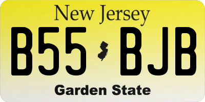 NJ license plate B55BJB